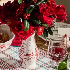 Country Estate Winter Frolic 9" Vase in Ruby