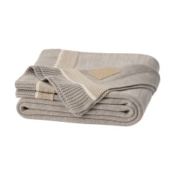 Court Knit Throw Blanket in Heathered Pewter