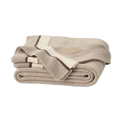 Court Knit Throw Blanket in Heathered Oatmeal