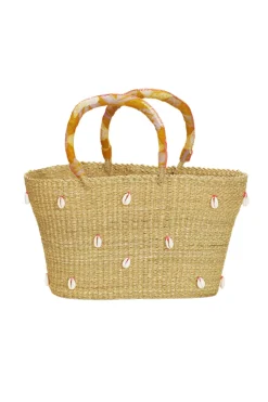 Cowrie Bolga Tote Orange