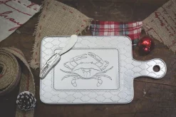 Crab Serving Board and Knife Set