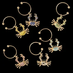 Crab Wine Charms in Rainbow