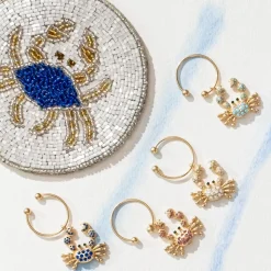 Crab Wine Charms in Rainbow