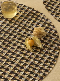 Crane Round Placemat in Honey