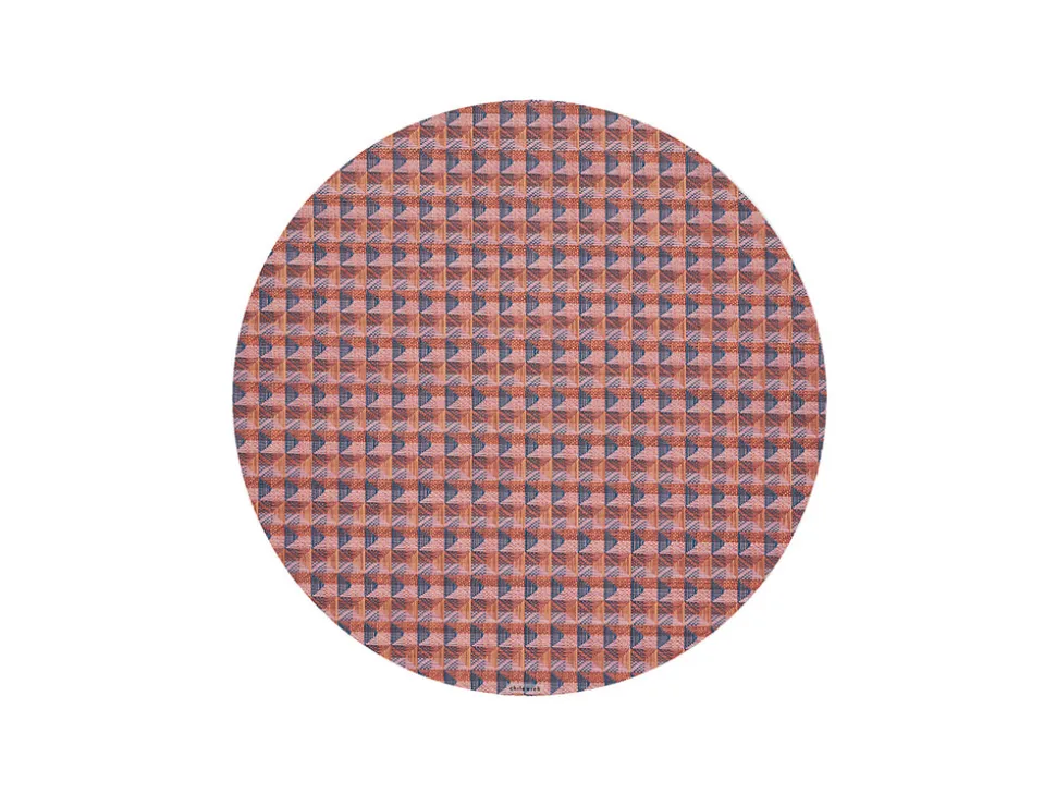 Crane Round Placemat in Raspberry