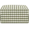 Crawford Gliding Ottoman in Moss Green Gingham