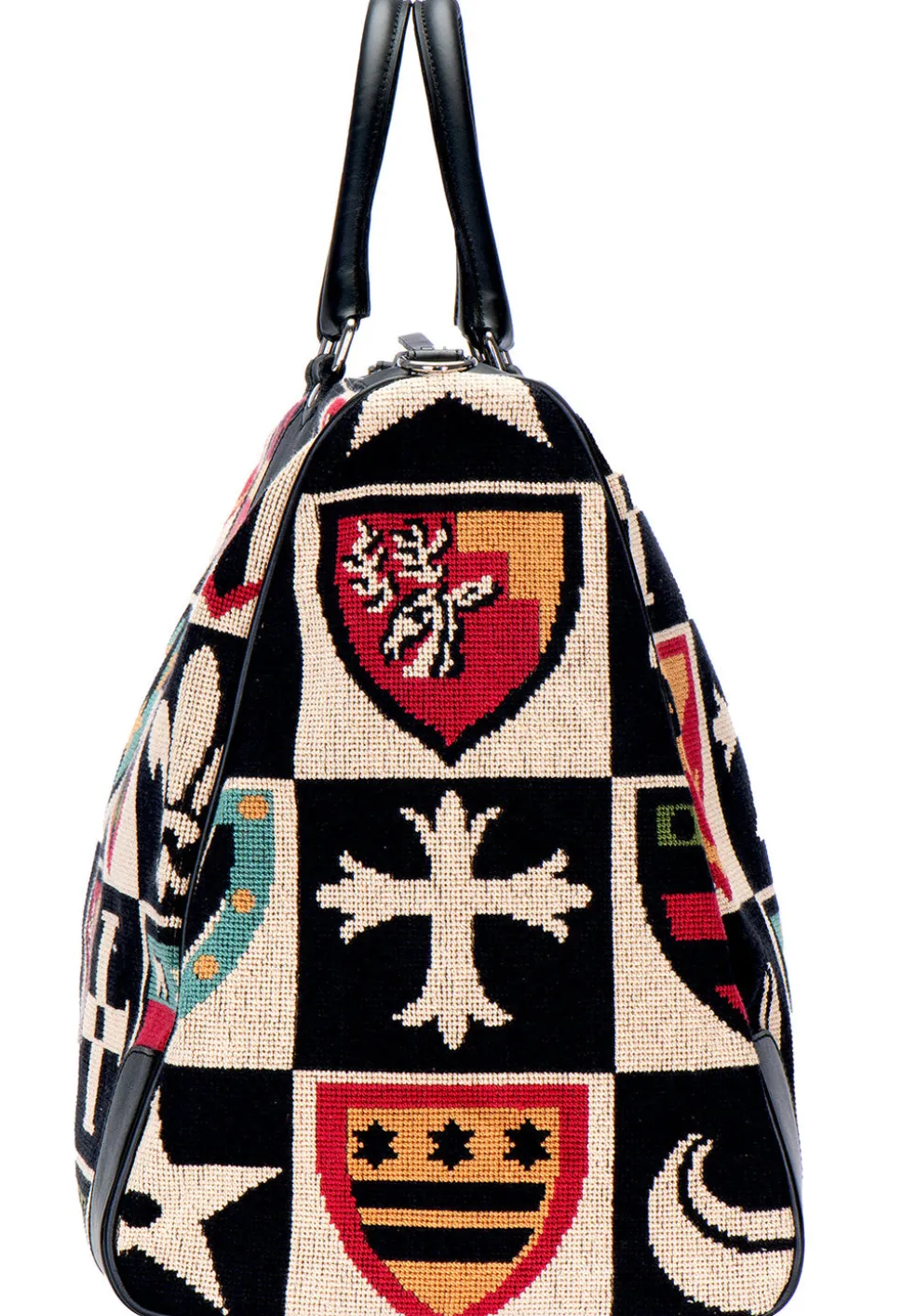 Crest Black Needlepoint Weekender