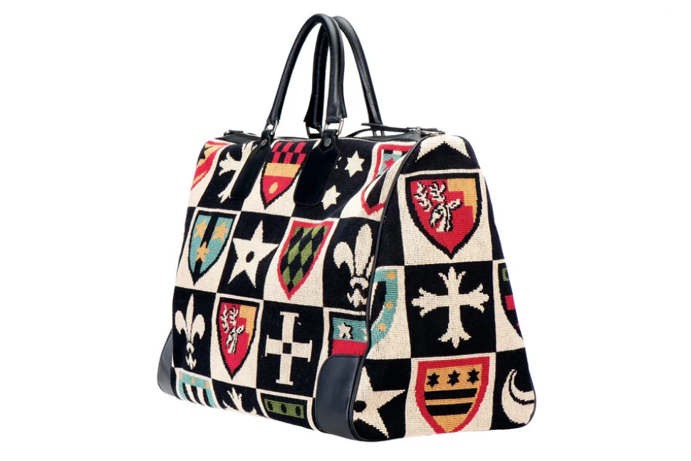 Crest Black Needlepoint Weekender