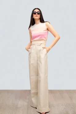 Crewneck Tank Pink Stripe