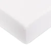 Crib Sheet in GOTS Certified Organic Muslin Cotton in White