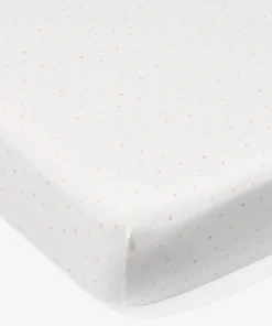 Crib Sheet in Rose Hearts