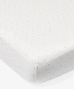 Crib Sheet in Seafoam Hearts