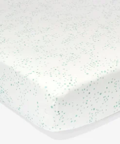 Crib Sheet in Seafoam Star