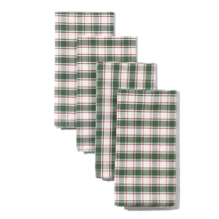 Crimson Grove Plaid Napkins in Green, Set of 4