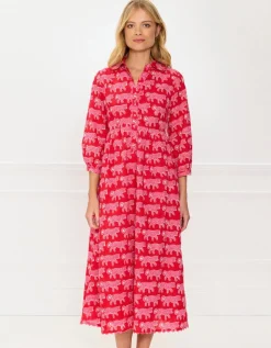 Crimson Leopard Gina Dress