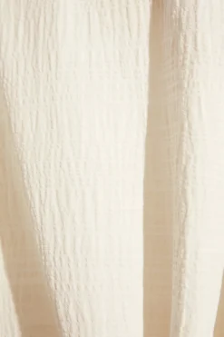 Crinkle Woven Short Sleeve Top/Short Set in Ivory/Canyon Sunset