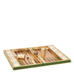 Croc Leather Backgammon Set with Dice