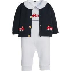 Crochet Playsuit in Fire Truck