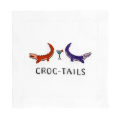 Croc-Tails Cocktail Napkins, Set of 4