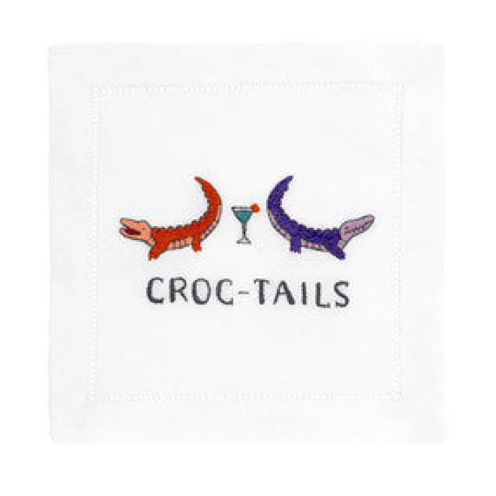 Croc-Tails Cocktail Napkins, Set of 4