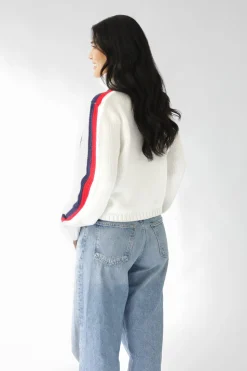 Cropped Ski Turtleneck Sweater in Ivory