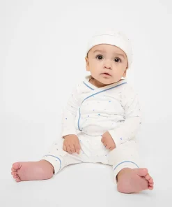 Crossbody One-Piece in Blue Hearts