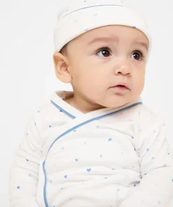 Crossbody One-Piece in Blue Hearts