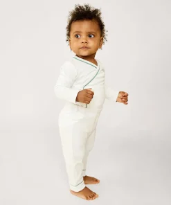 Crossbody One-Piece in Seafoam Piping