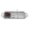 Crudite Tray with Handles and Crystal Inserts