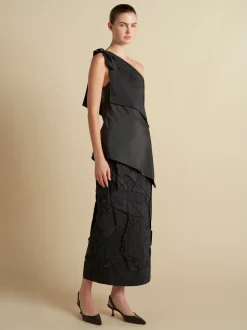 Crushed Pinstripe Tubino in Navy