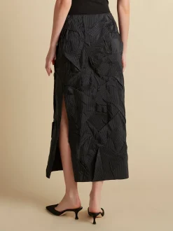 Crushed Pinstripe Tubino in Navy