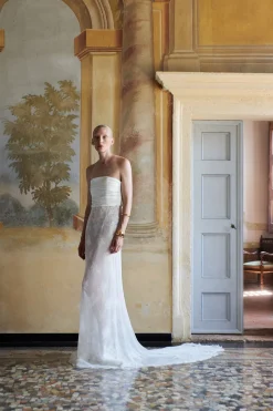 Crushed Silk & Lace Gown | STYLE 130