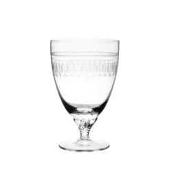 Crystal Bistro Glasses with Ovals Design, Set of Six
