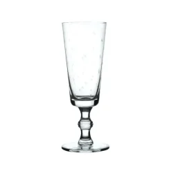 Crystal Champagne Flutes with Stars Design, Set of Four