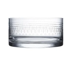 Crystal Ice Bucket with Ovals Design