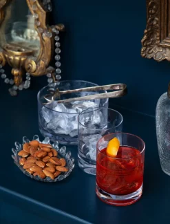 Crystal Ice Bucket with Spears Design