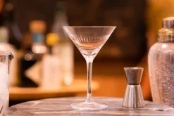 Crystal Martini Glasses With Spears Design, Set of 2