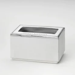 Crystal Quartz Napkin Rings in Indigo, Set of Two