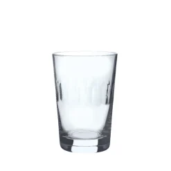 Crystal Tumblers with Lens Design, Set of Six