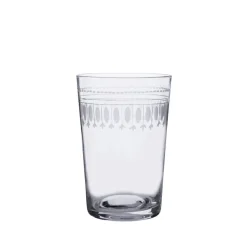 Crystal Tumblers with Ovals Design, Set of Six