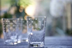 Crystal Tumblers with Stars Design, Set of Six
