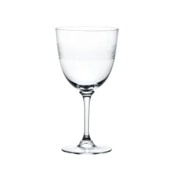 Crystal Wine Glasses with Bands Design
