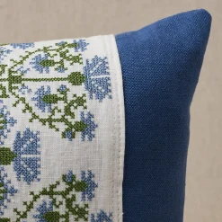 Custis Stripe Embroidered Pillow