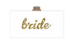 Custom Slim Jean Clutch in White