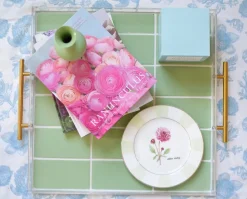 “Dahlias, Darling” Salad Plates, Set of 4