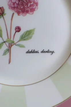“Dahlias, Darling” Salad Plates, Set of 4