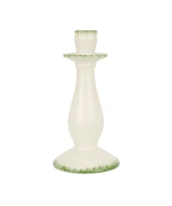 Daisy Candlestick in Leaf Green