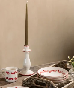 Daisy Candlestick in Raspberry