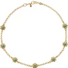 Daisy Chain Necklace in Gold & Turquoise