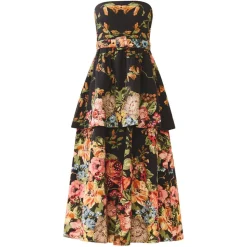 Daisy Dress in Black Victorian Floral